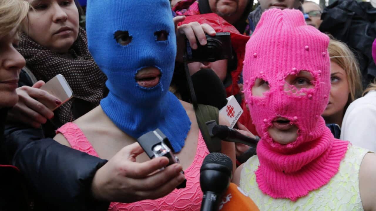 Members of Russian punk band Pussy Riot