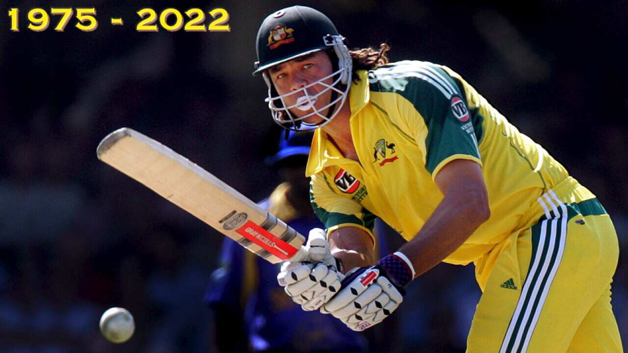 Andrew Symonds during finals vs Sri Lanka in 2006 (reissued 15 May 2022). Andrew Symonds died on late 14 May 2022 at the age of 46, Cricket Australia announced.