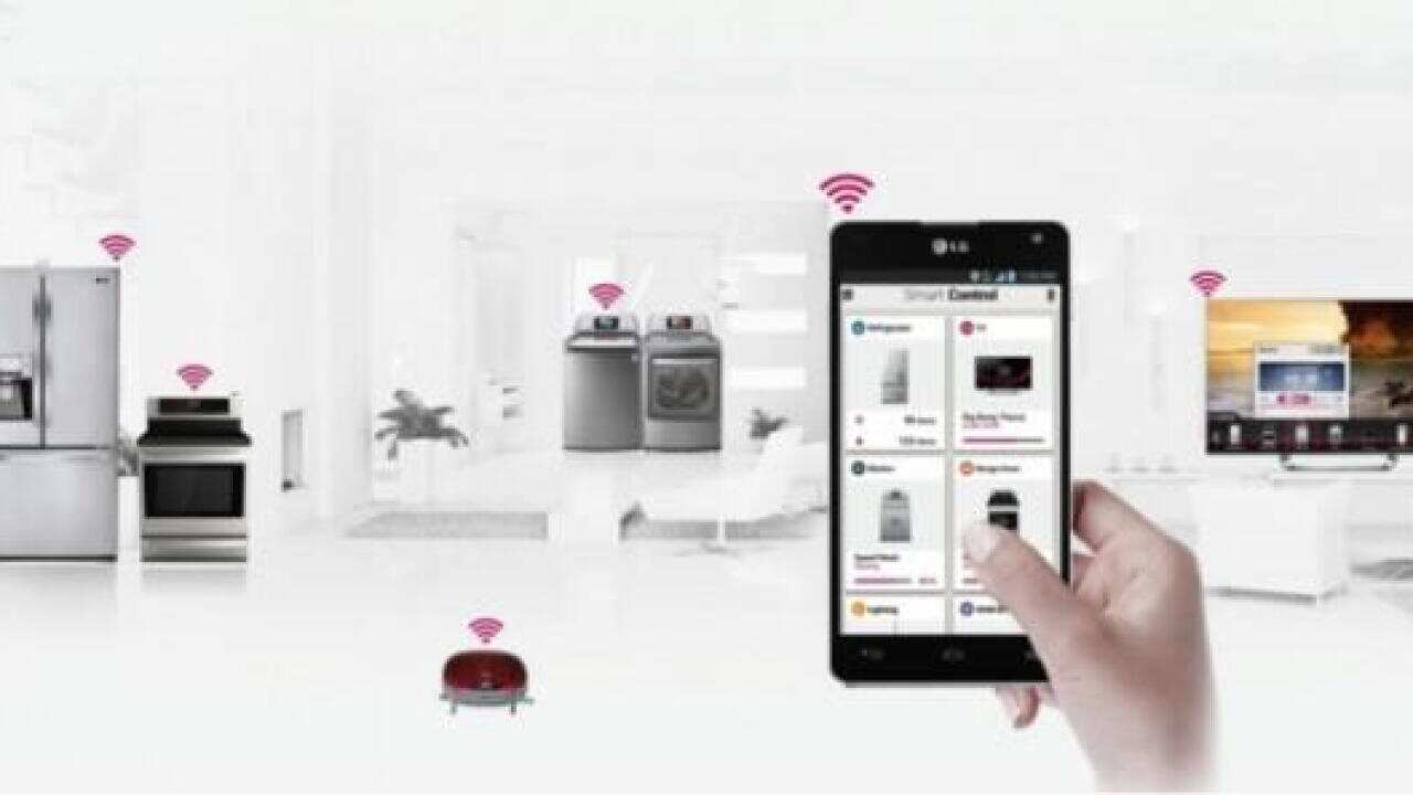 Range of smart LG appliances.