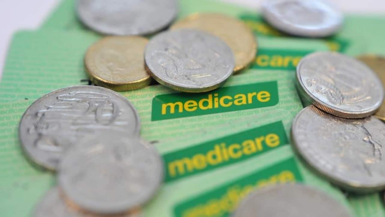 Medicare healthcare cards.