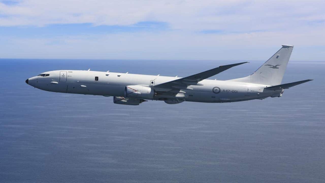 The Chinese laser was aimed at a RAAF P-8A Poseidon aircraft similar to this one.