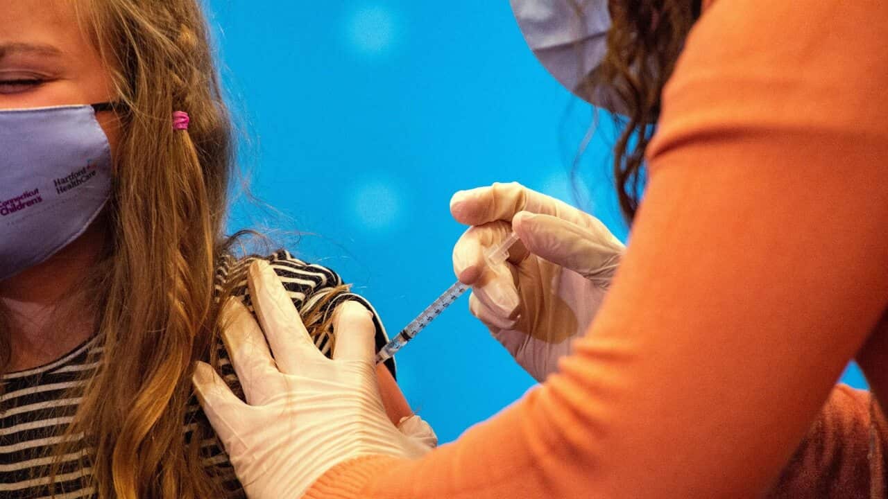 An eight-year-old girl received her first COVID-19 vaccine in the US.