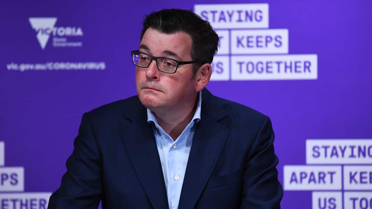 Victorian Premier Daniel Andrews addresses the media during a press conference in Melbourne, Monday, August 24, 2020.