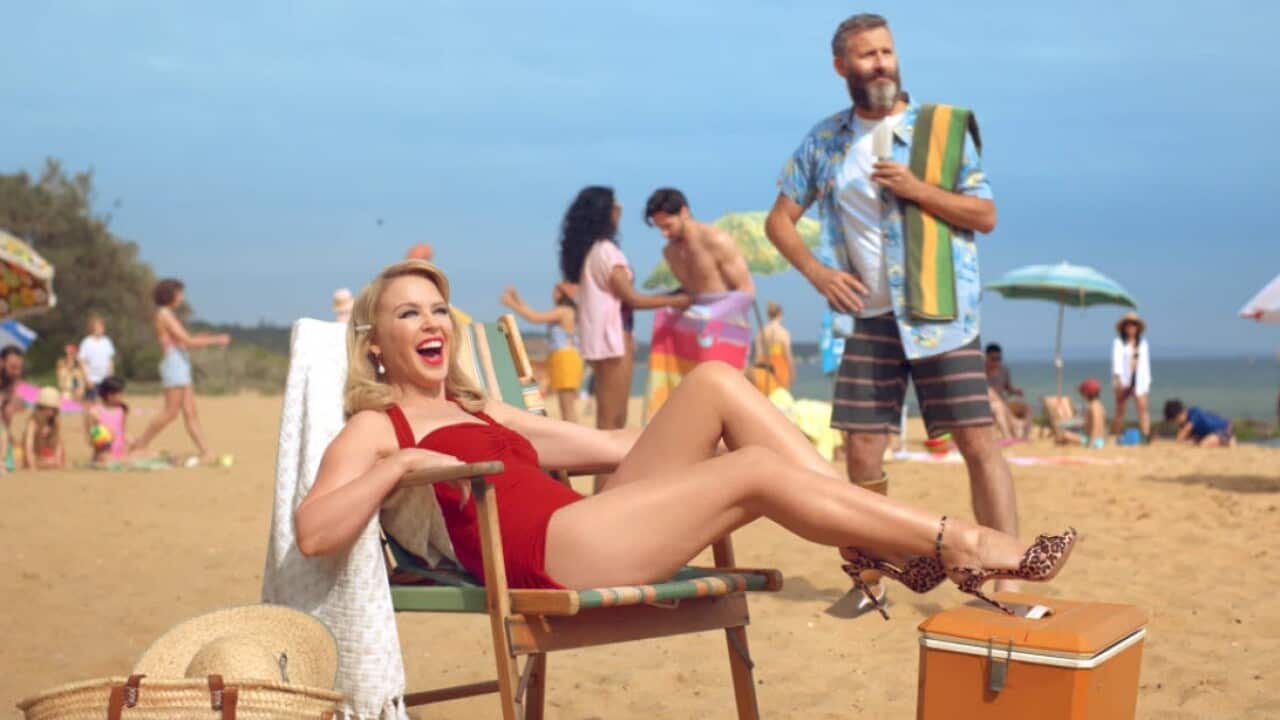 Kylie Minogue stars in the Tourism Australia advertisement targeting Britain. 