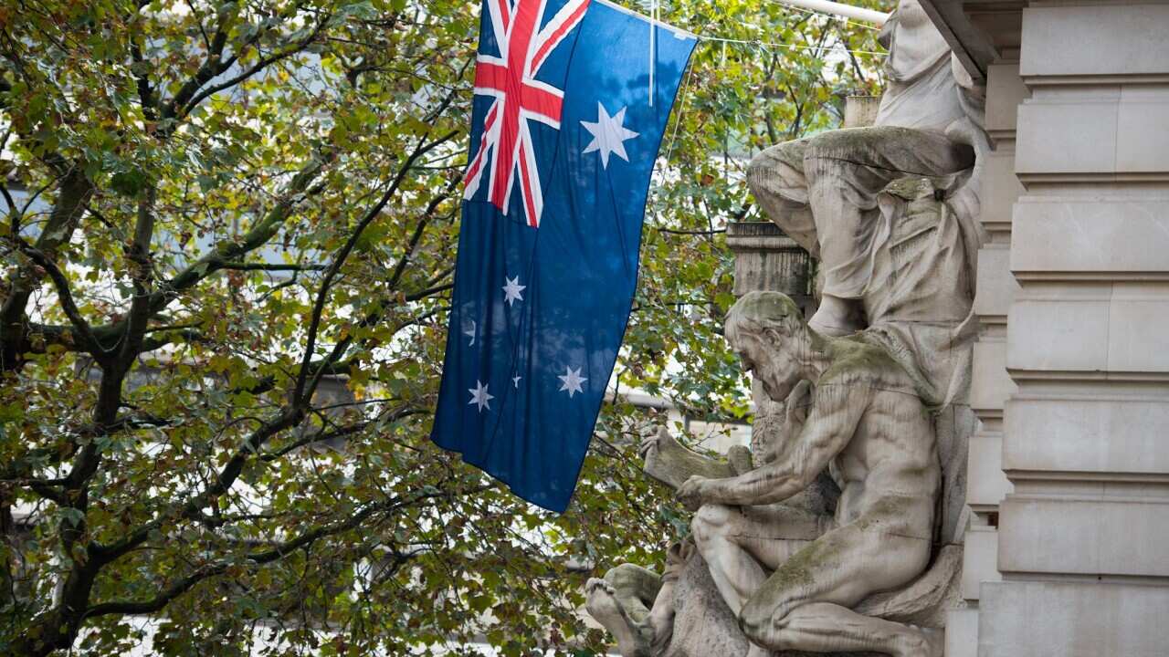 Freedom for Aussies Protest in London, UK - 16 Oct 2021