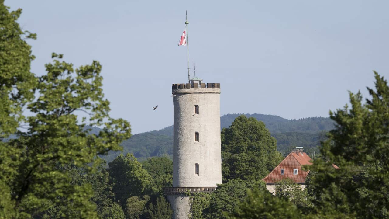 A castle is pictured in Bielefeld, Germany.