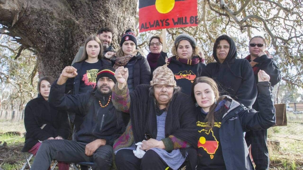 Sissy Eileen Austin with the the Djab Wurrung Heritage Protection Embassy