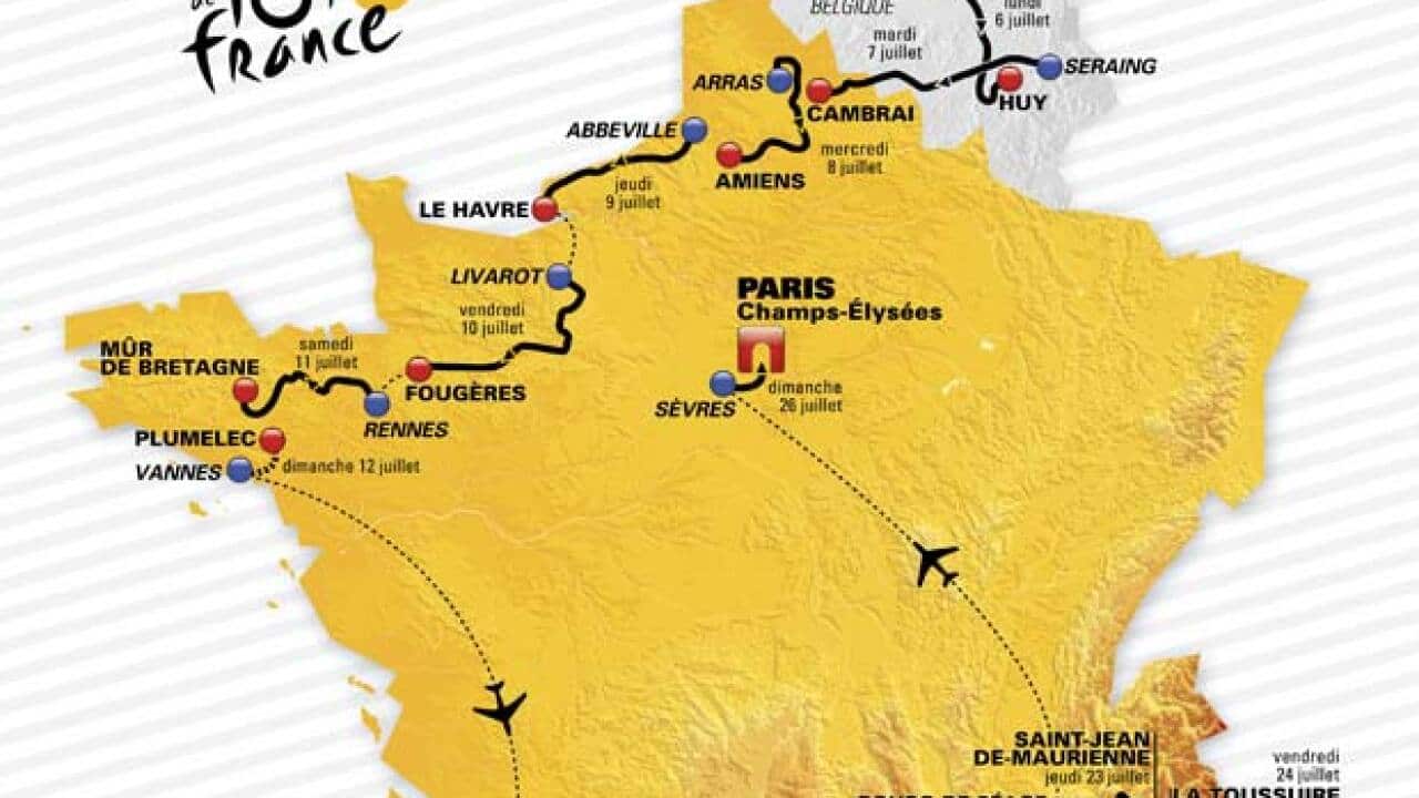 Tour de France Map