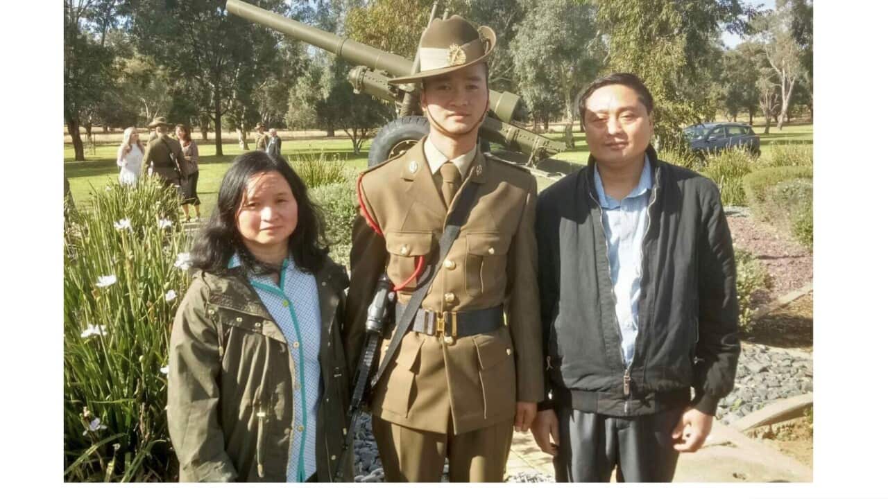 Karen-Australian soldier, Saw Kaw Plo Soe and his parent