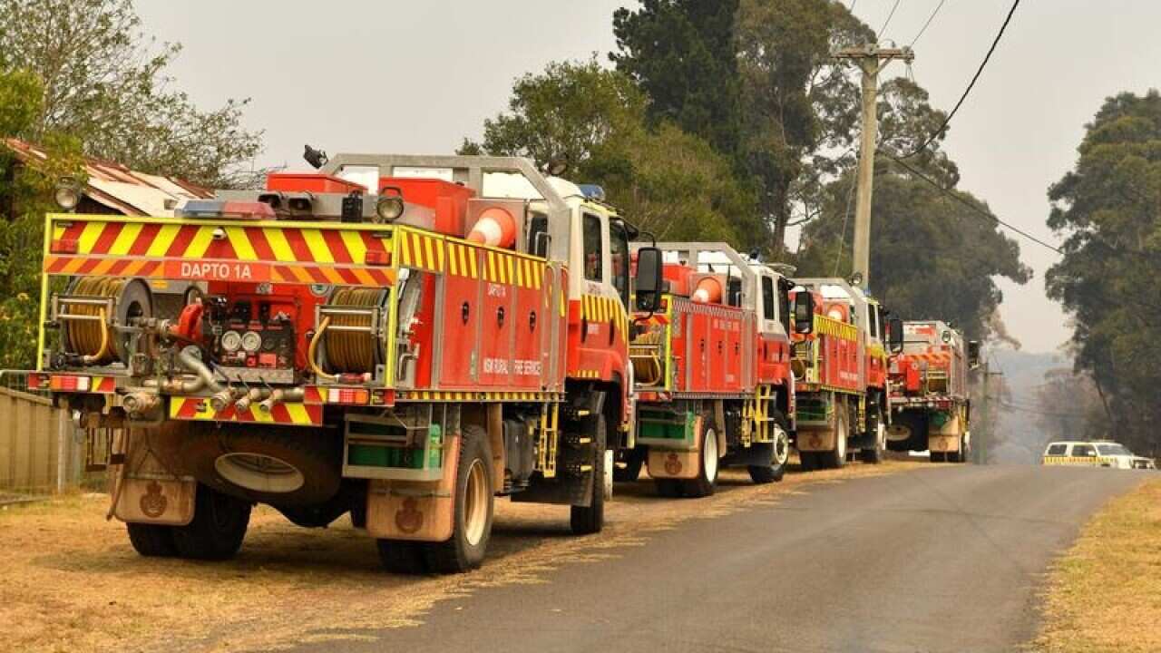 RFS fire crews head into a danger zone.