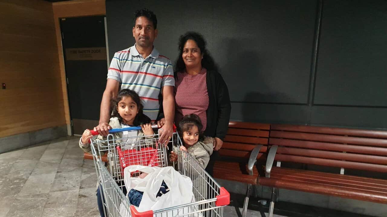 The Murugappan family - father Nades, mother Priya, and daughters Kopika and Tharnicaa - in a photo shared by supporters.