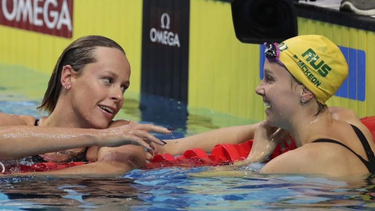 Federica Pellegrini and Emma McKeon.
