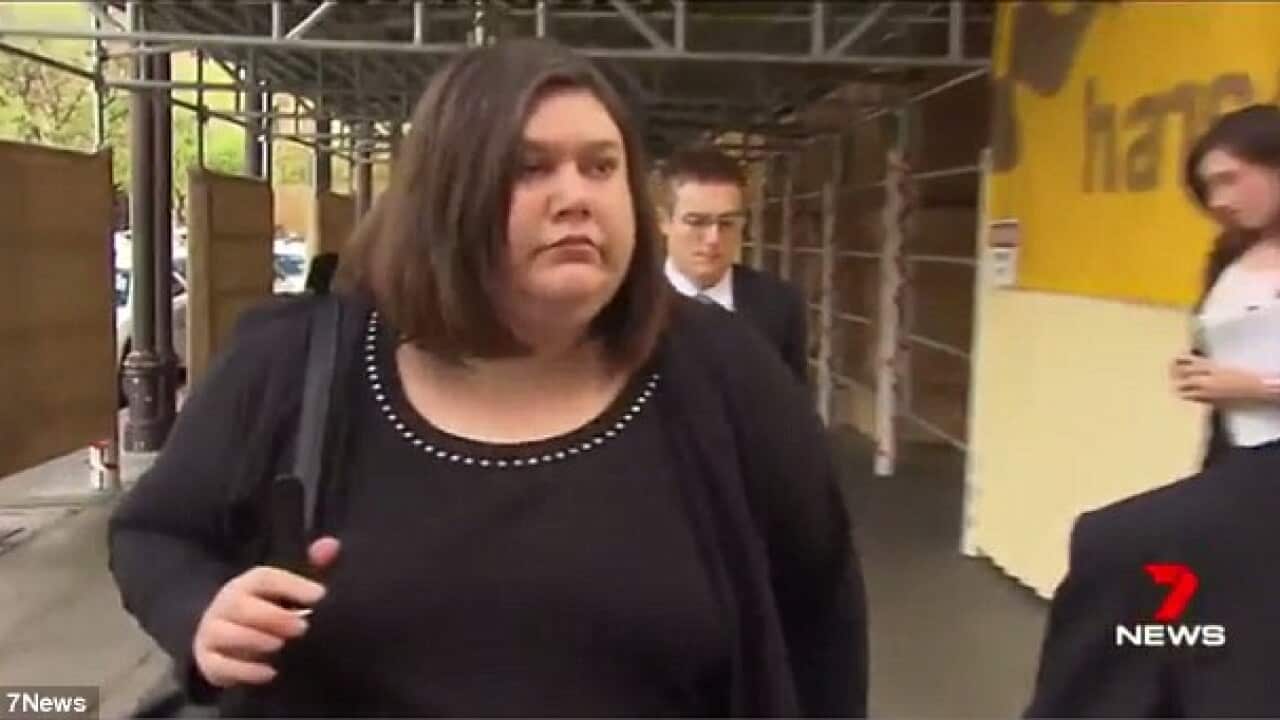 Tabitha Lean outside court.