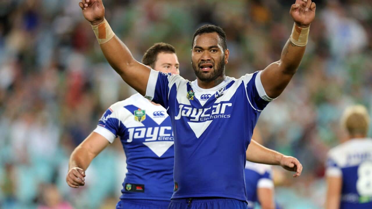 Fill-in Bulldogs halfback Tony Williams