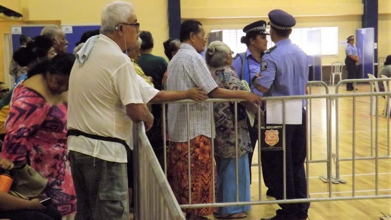 Pre-polling in Samoa.