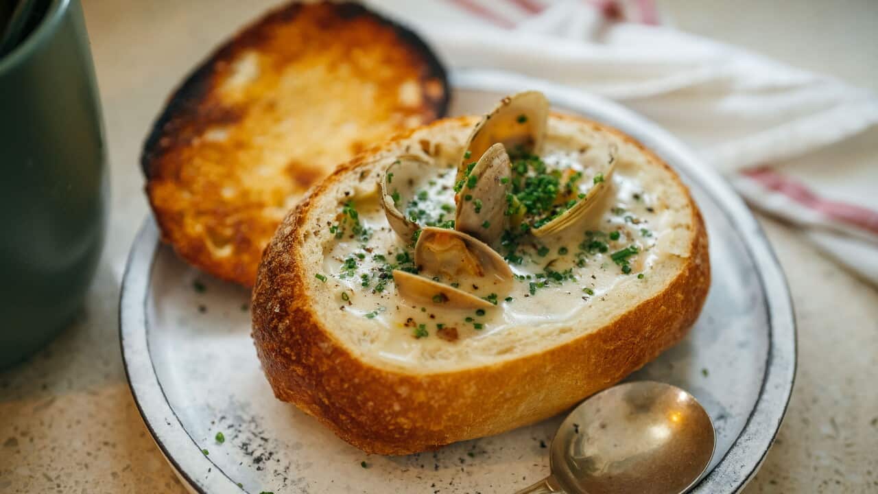 San Francisco fresh clam chowder