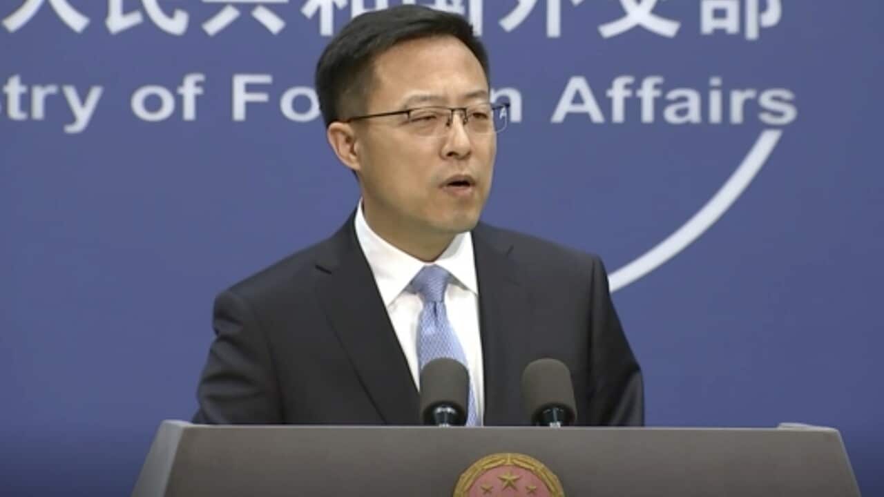 Chinese Foreign Ministry spokesman Zhao Lijian.