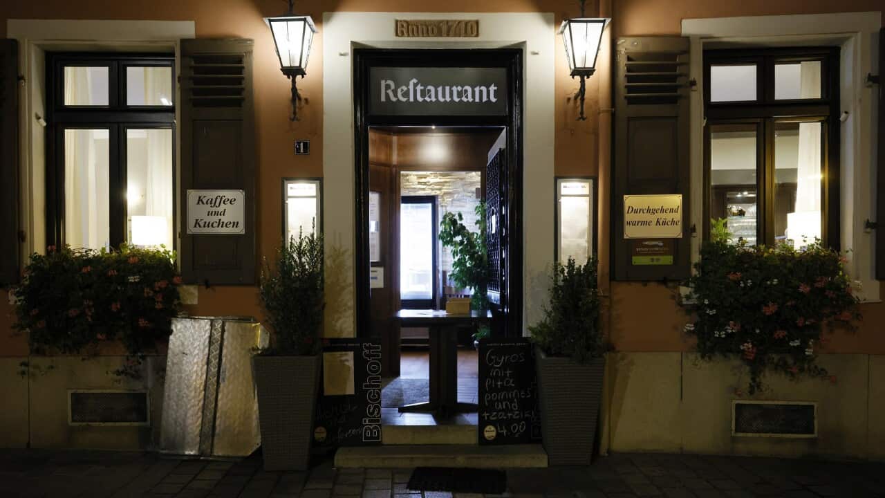 A restaurant open only for take away food in Speyer, Germany