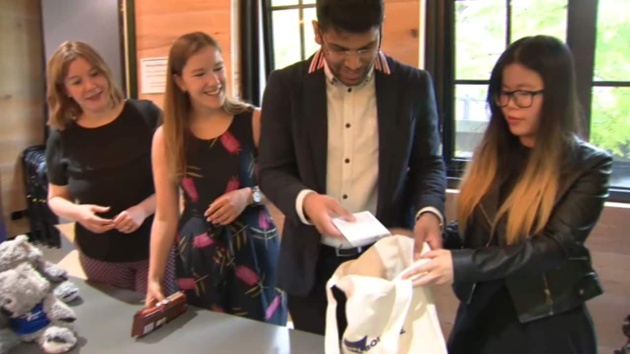 Some of the volunteers at work.