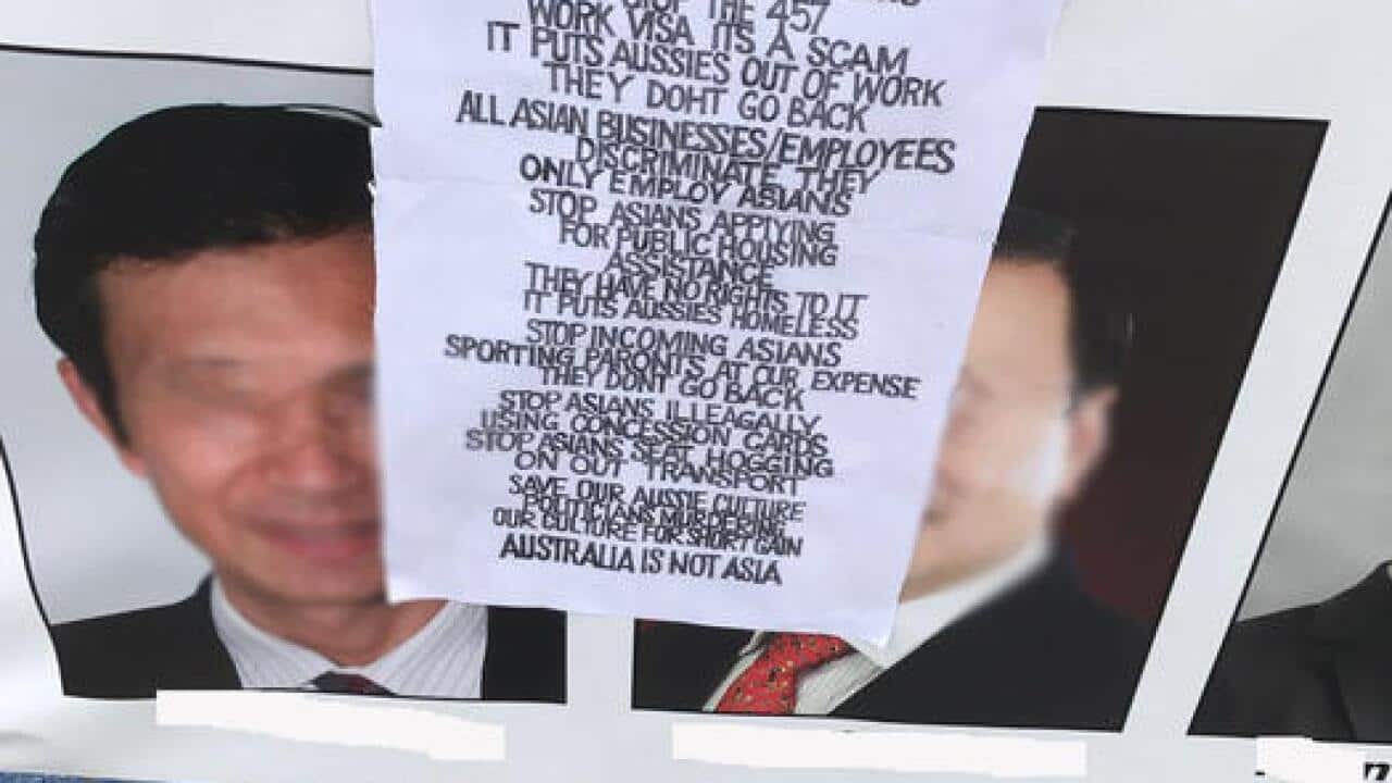 Anti-Asians Sign North Sydney