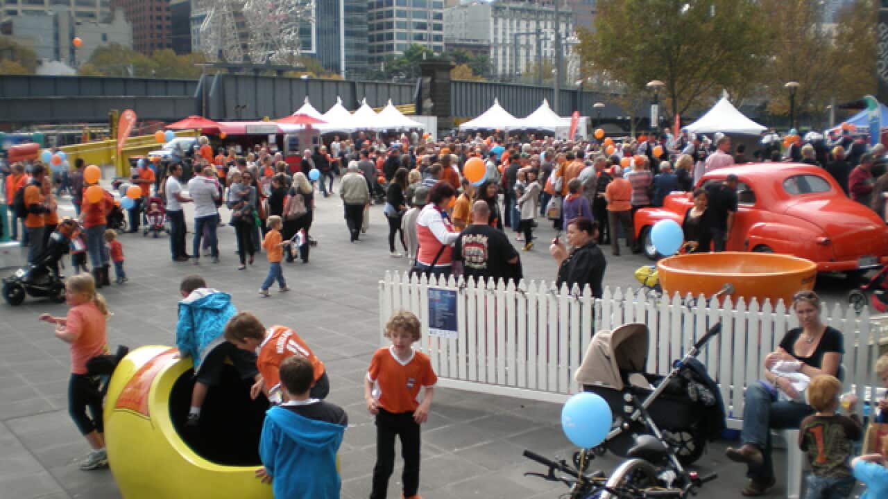 Dutch Orange Day crowd