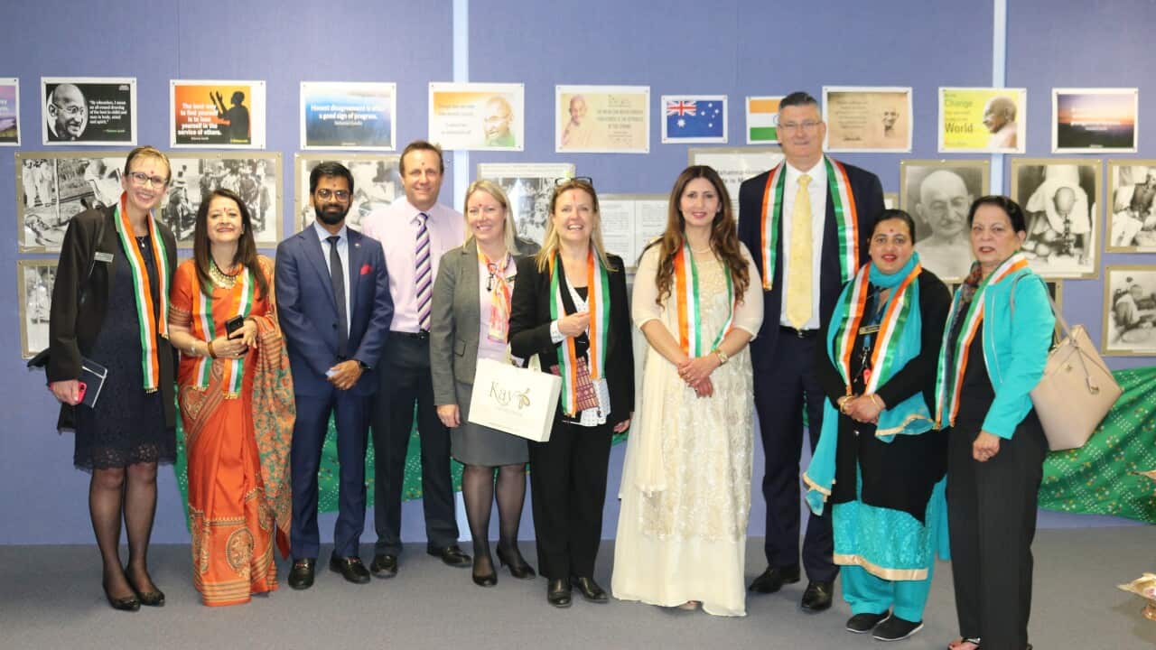 Mahtama Gandhi exhibition is organised at Darcy Road Public School in Wentworthville in Sydney's west.