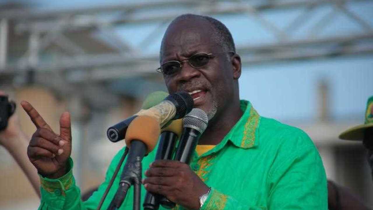 A file photo of Tanzania's former president John Magufuli.