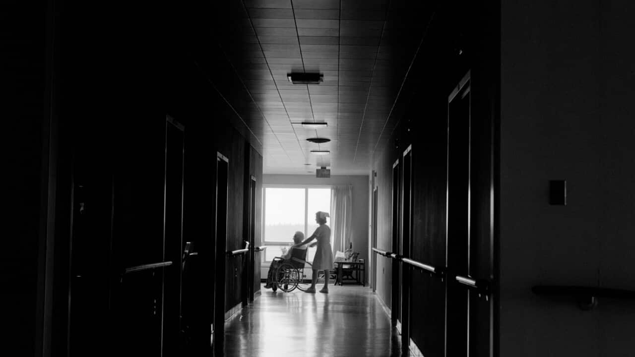 1960s 1970s NURSE PUSHING...