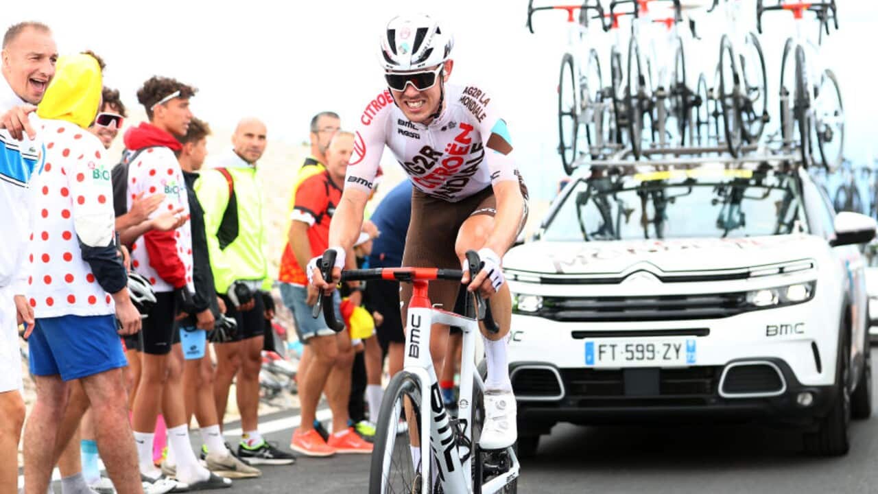 Ben O'Connor during Stage 11 of the Tour de France