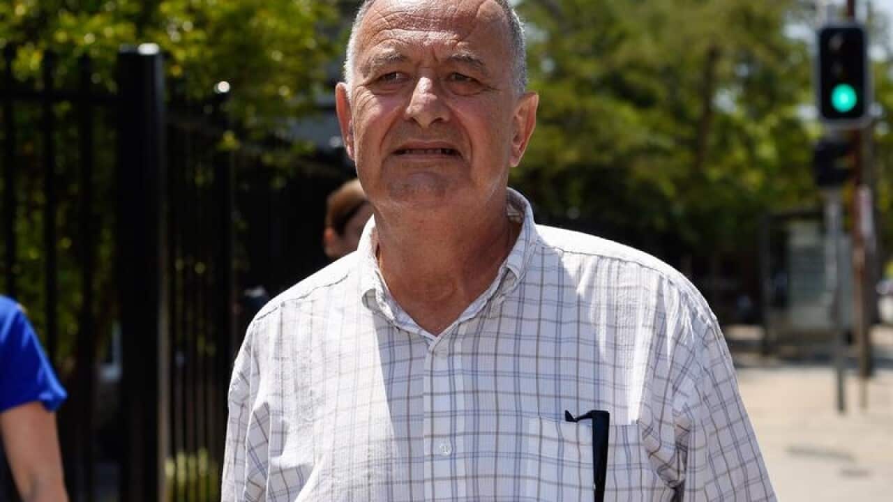 Former Labor NSW minister Milton Orkopoulos, leaving court in January