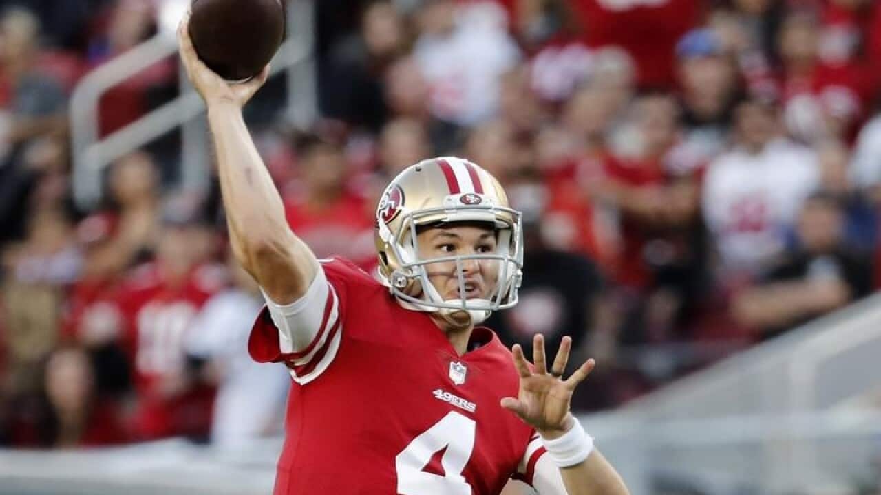 San Francisco 49ers quarterback Nick Mullens
