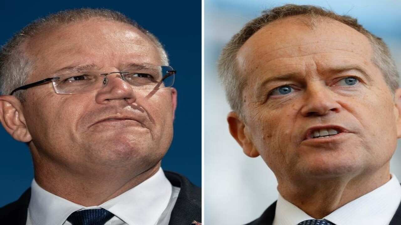 A composite image of Scott Morrison and Bill Shorten