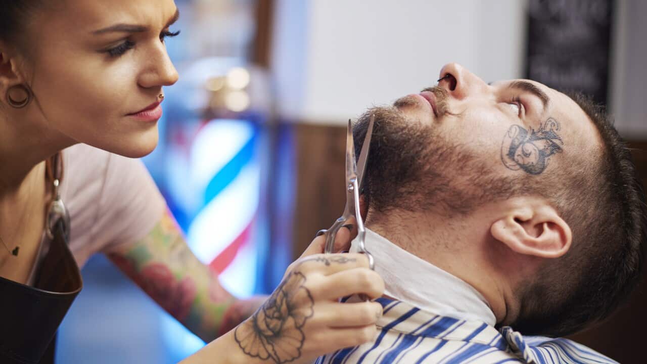 Tell that husband of yours, if he wants you to cut his hair, he has to pay for college or TAFE for you to train as a hairdresser.