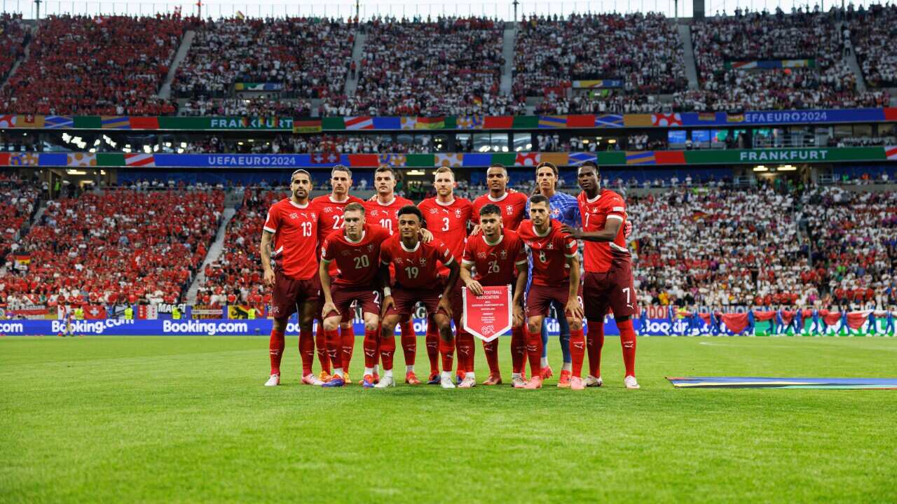 Team of Switzerland seen during UEFA Euro 2024 game between