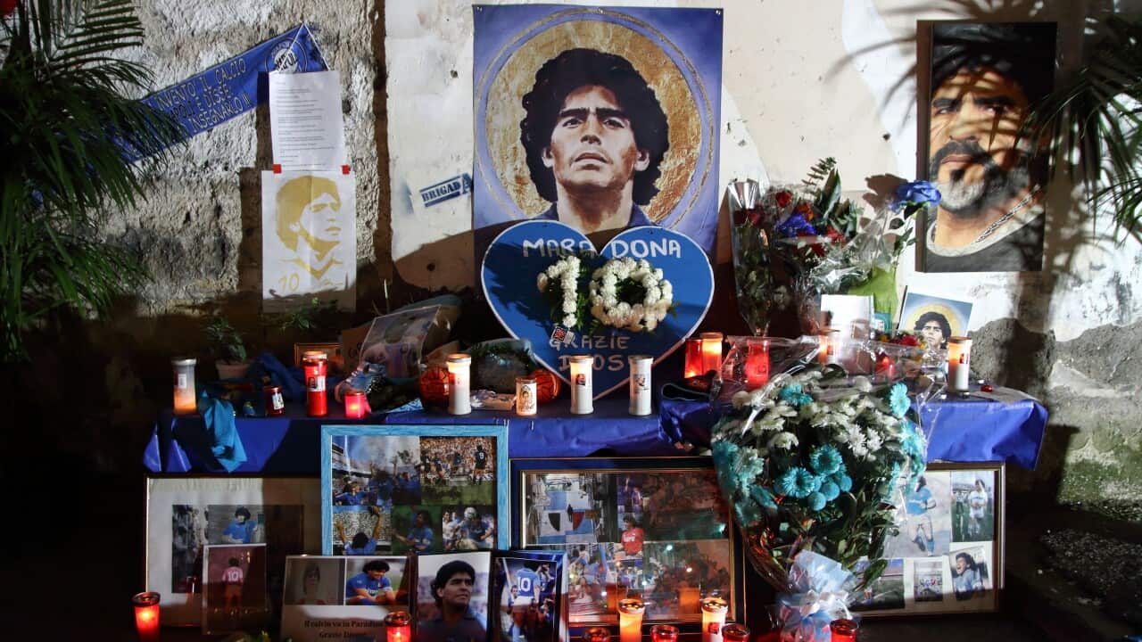 Naples mourning the death of Maradona