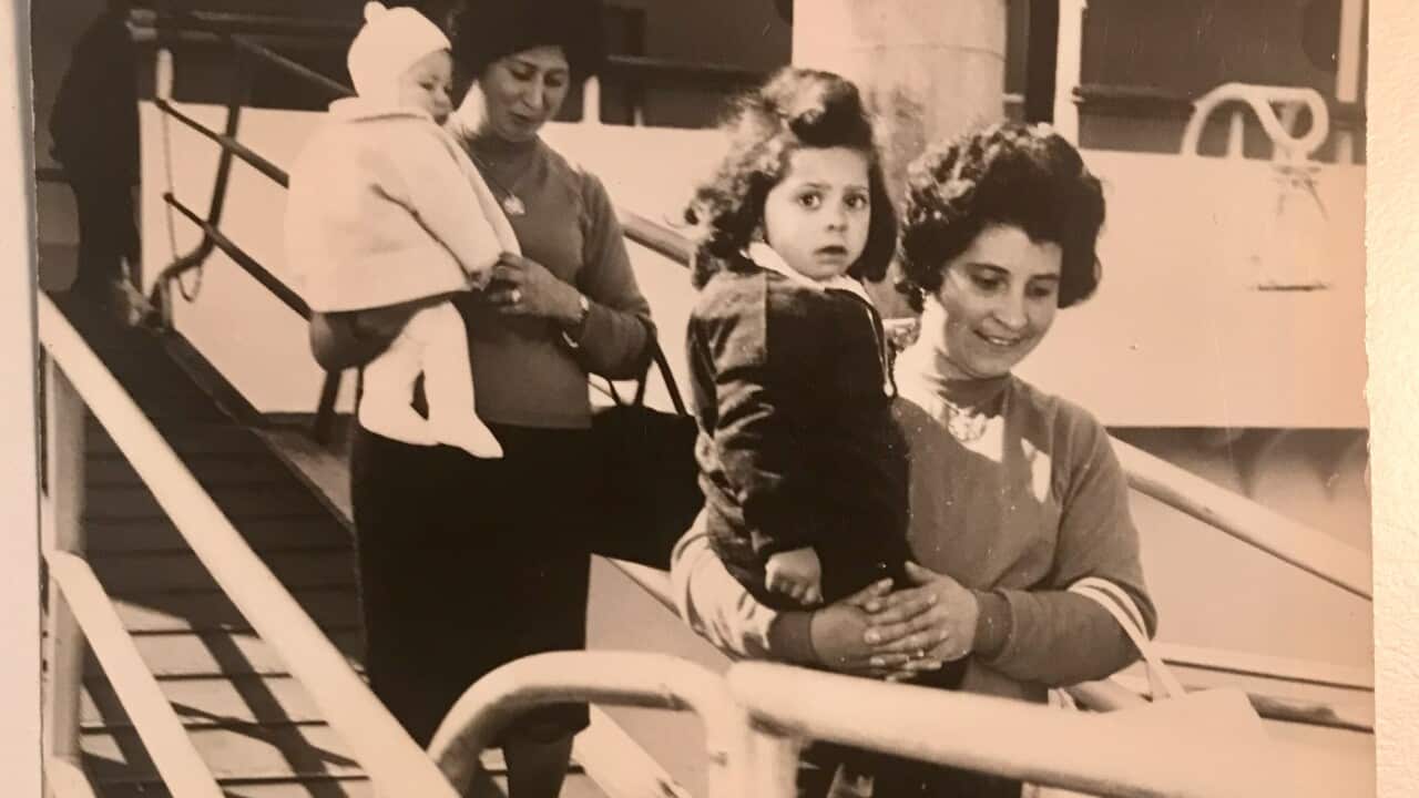 1. EXHIBITION HERO IMAGE_ Vittoria Melia disembarking ship in Fremantle (c) Courtesy Vittoria Melia and Claudia Melia.jpg