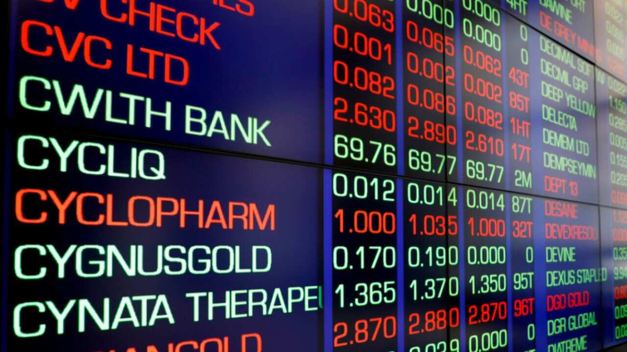 Market trading boards in the Australian Securities Exchange (ASX) in Sydney, Monday, June 4, 2018. (AAP Image/Chris Pavlich) NO ARCHIVING