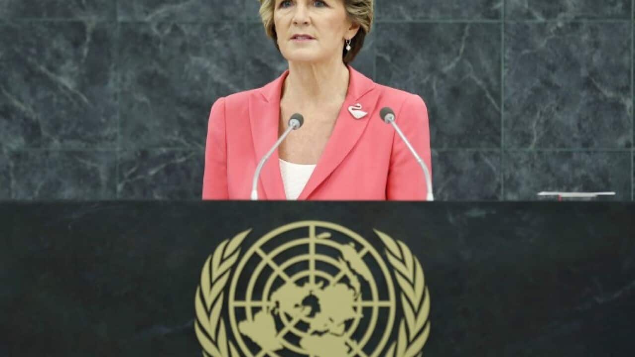 Foreign Minister Julie Bishop at the United Nations Australian government.jpg