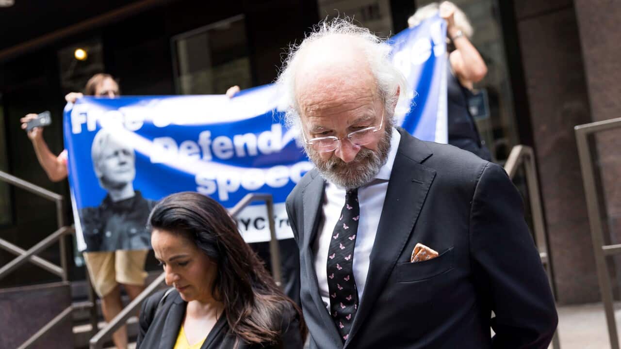 John Shipton Julian Assange's father during a press conference British Consulate in New York New York USA 17 June 2022-JUSTIN LANE