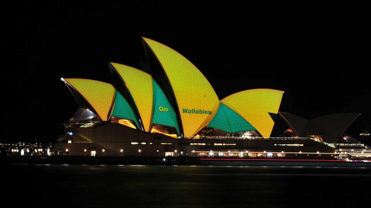 The Sydney Opera House was used to celebrate the Australian Wallabies making the Rugby World Cup final against New Zealand in 2015.