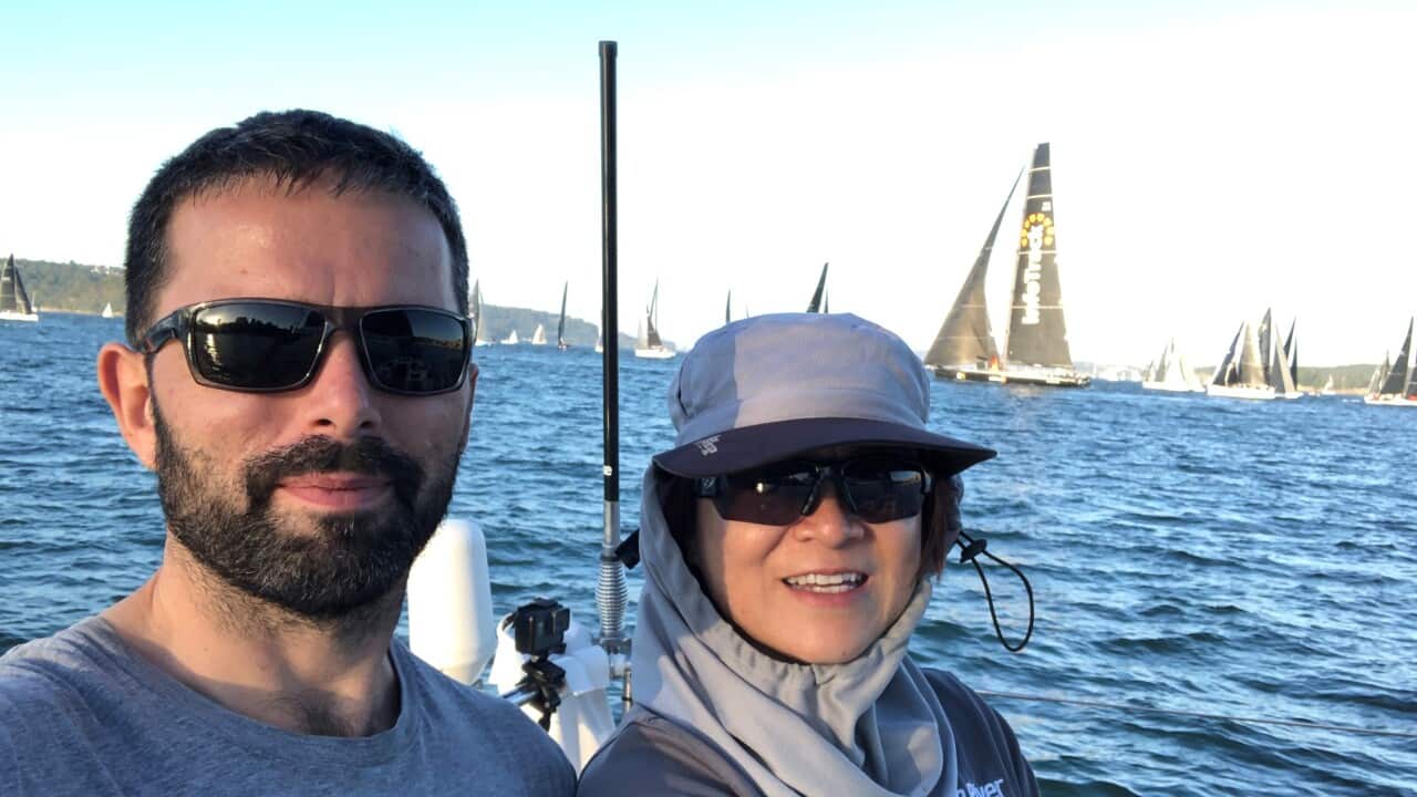 Sydney to Hobart participants Jean-Charles Ledun and Jiang Lin