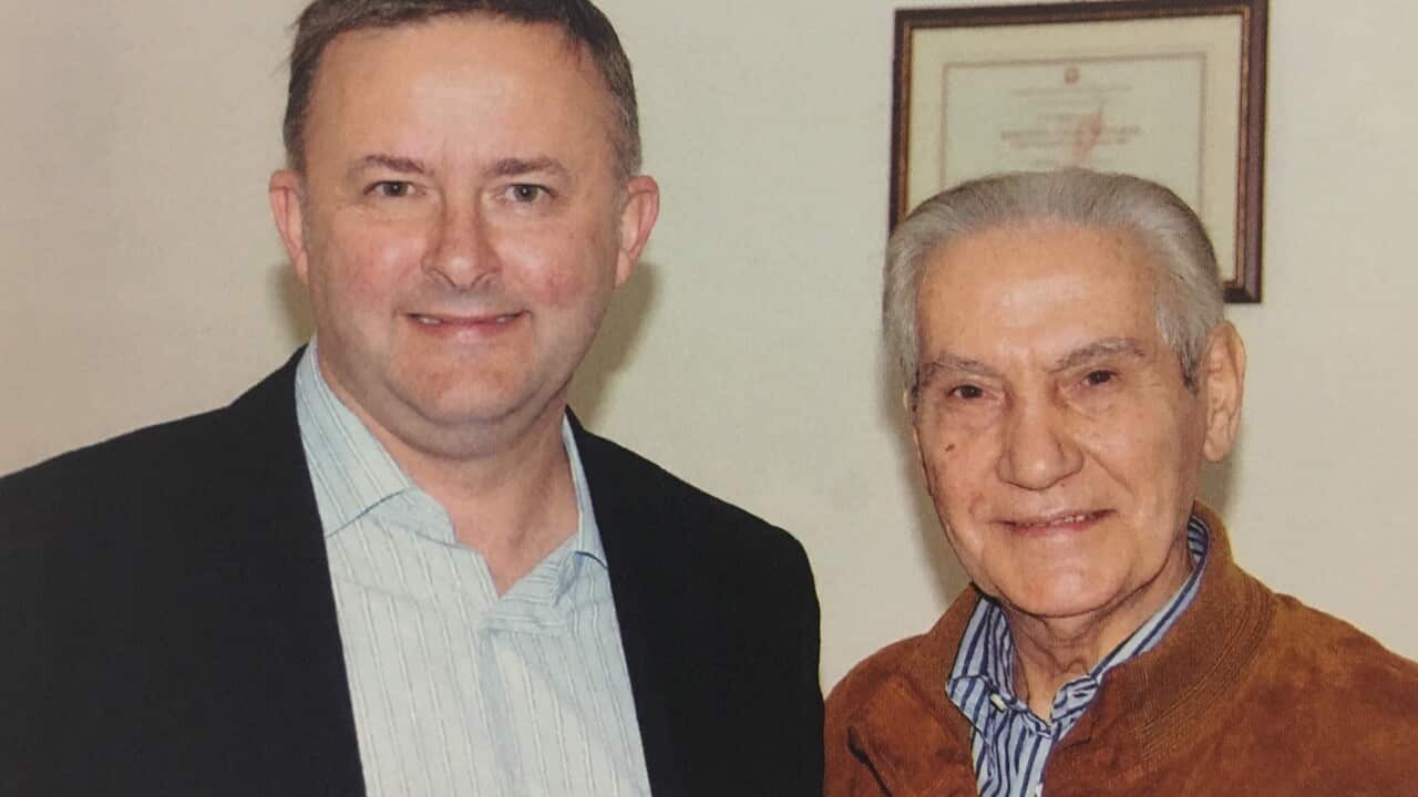Anthony Albanese with his father Carlo
