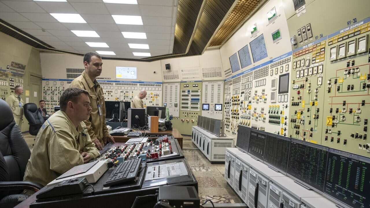 The South Ukraine (Pivdennoukrainsk) Nuclear Power Plant Near The City Of Yuzhnoukrainsk