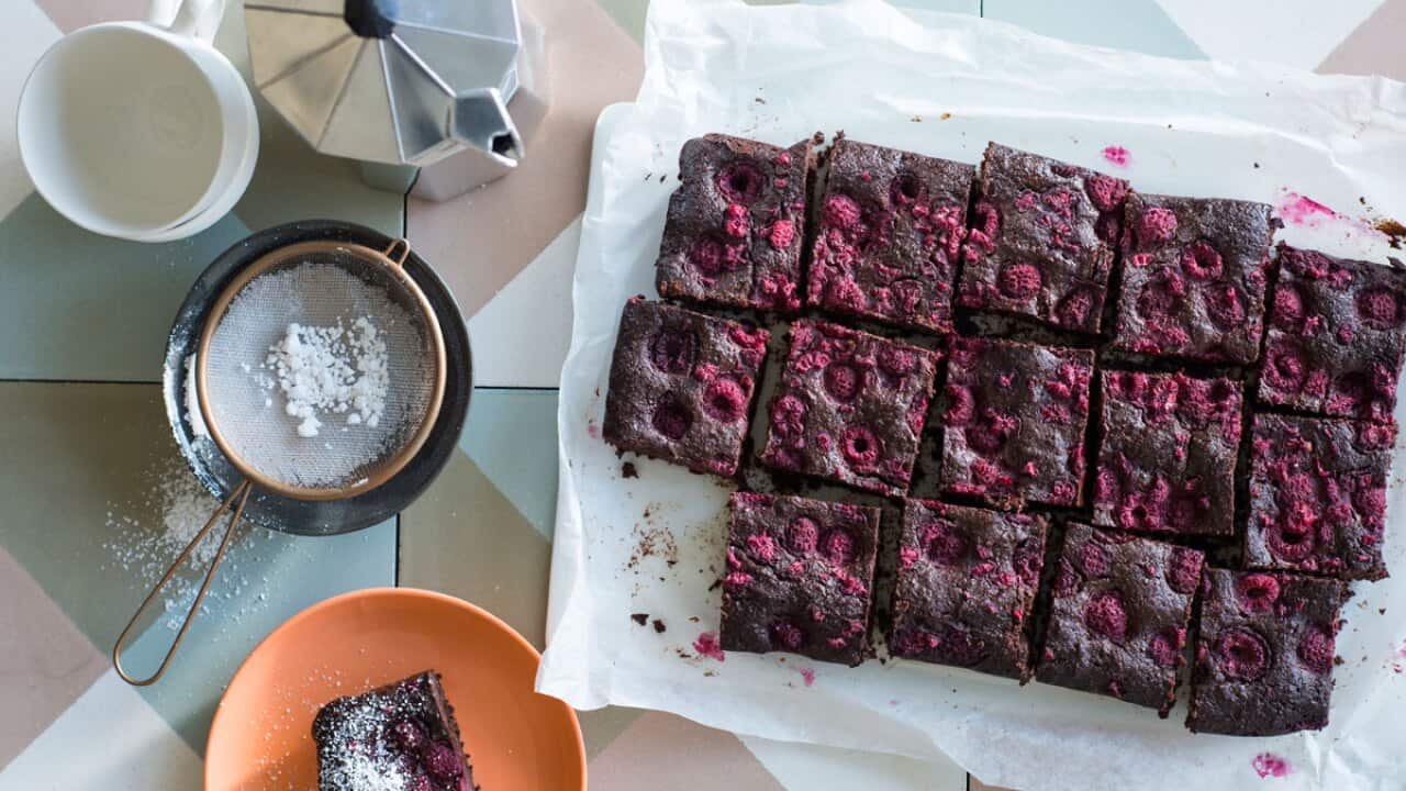 gluten-free coconut and chocolate brownies
