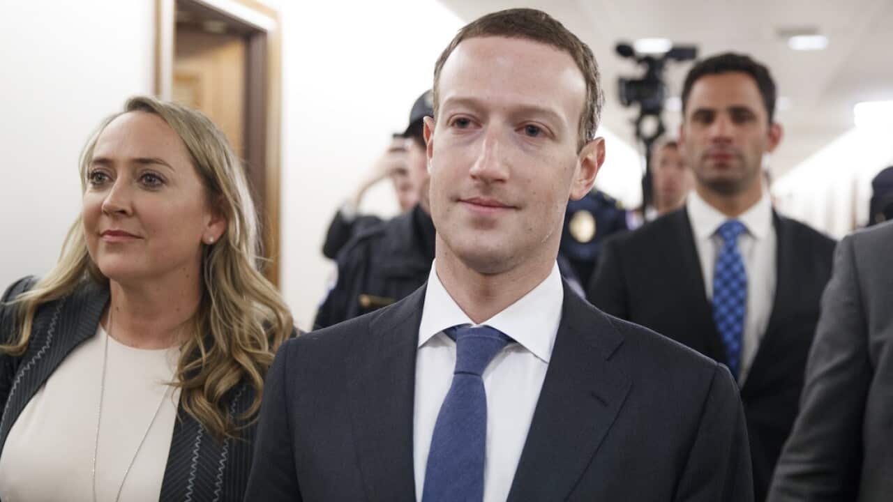 CEO of Facebook Mark Zuckerberg in Capitol Hill in Washington, DC.