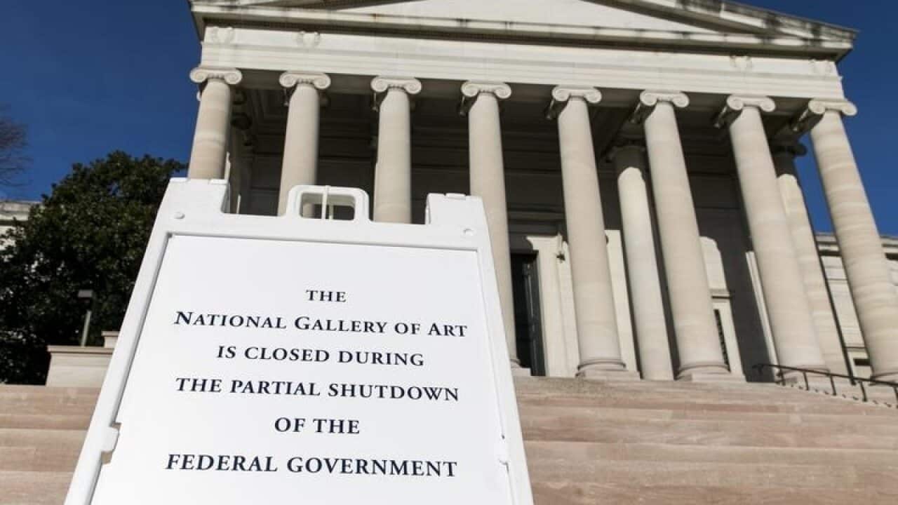 A sign outside of the National Gallery Of Art in Washington
