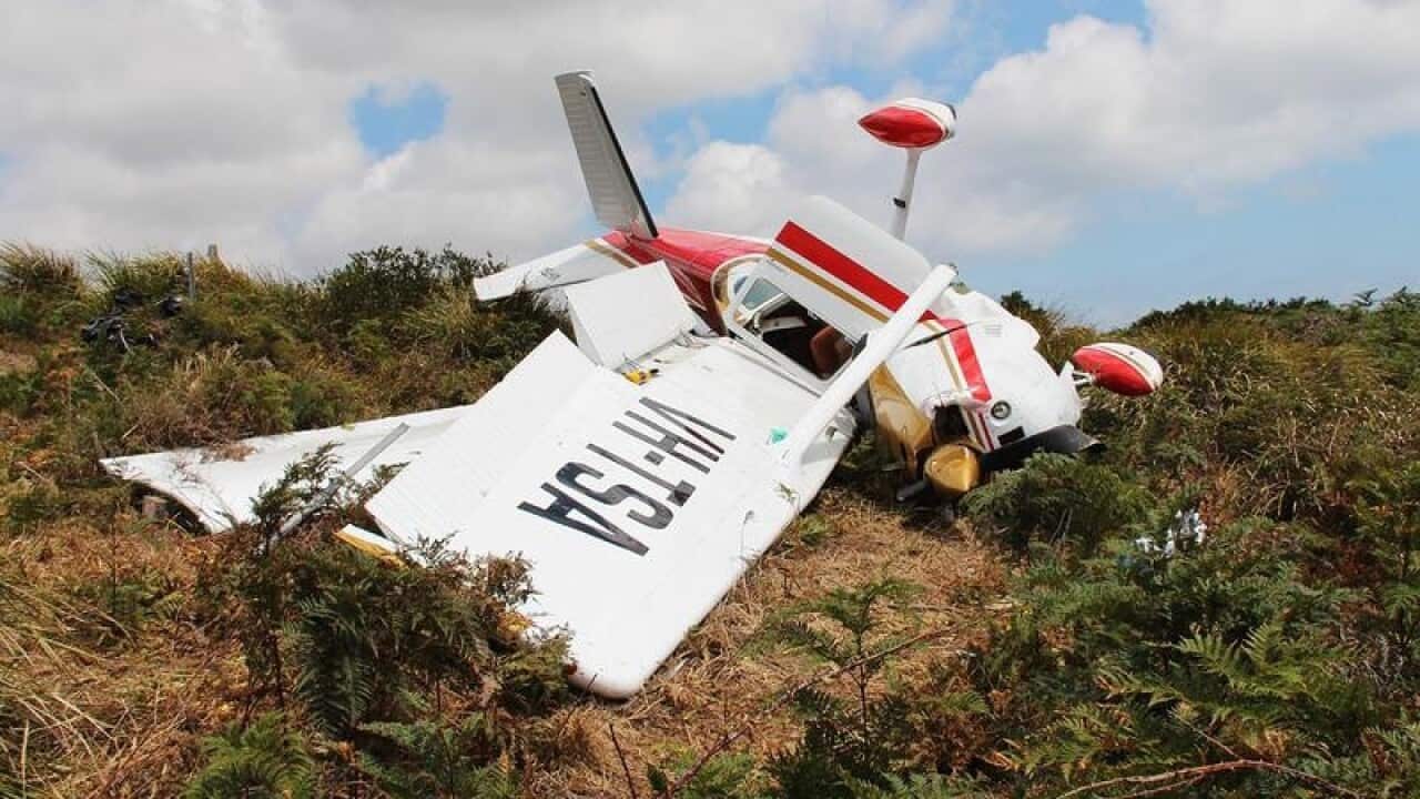 Crashed light plane at Tomahawk