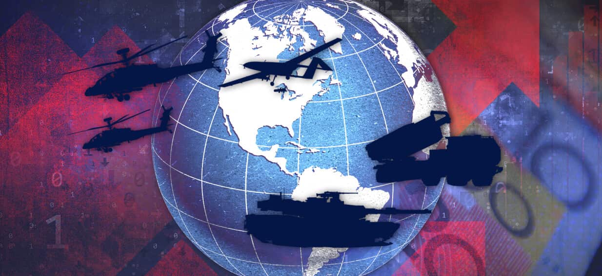 Where did Australia rank as global military spending hit a record $4 trillion?