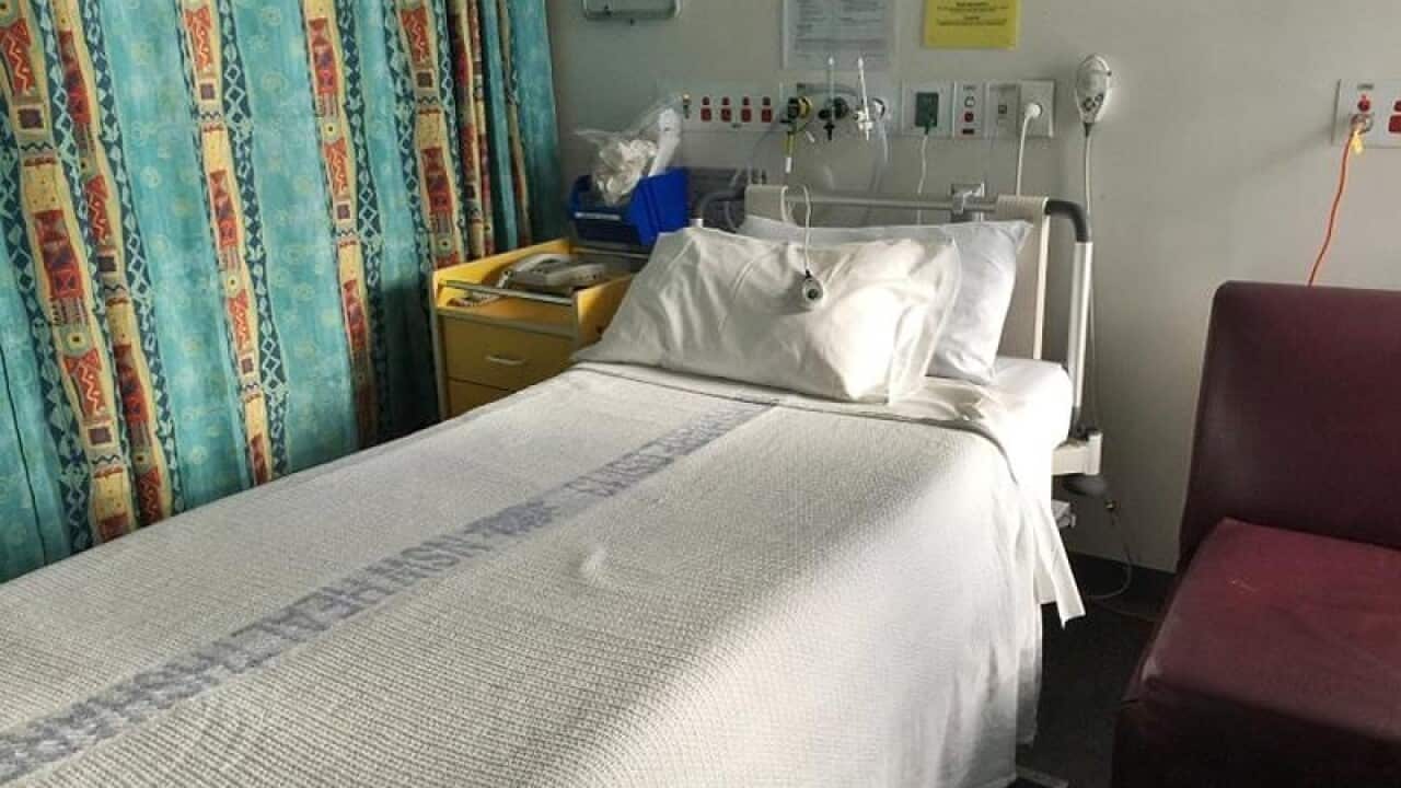 An empty bed at the Sydney Children's Hospital