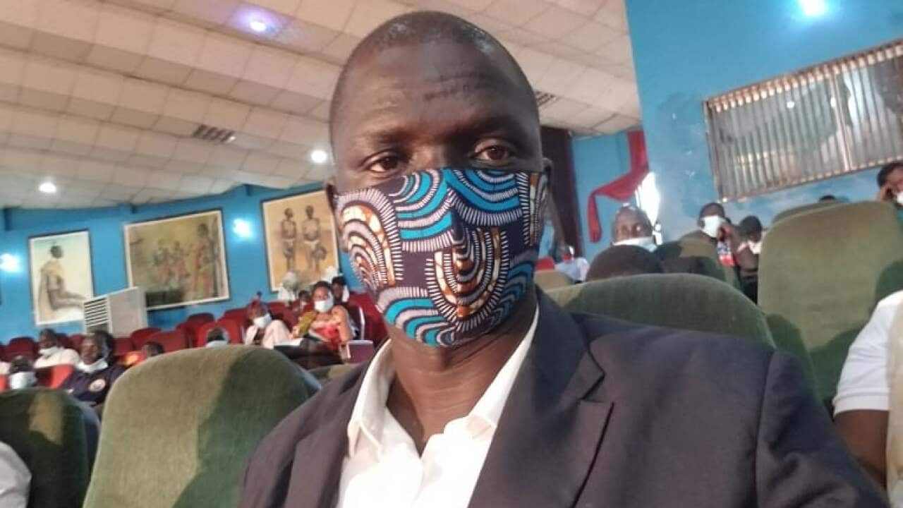 Journalist Thon Aleu attending event before he was sick.